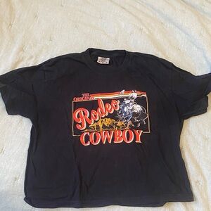 Cropped Black Rodeo T-Shirt